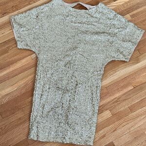 Venus gold sequin dress. Size M